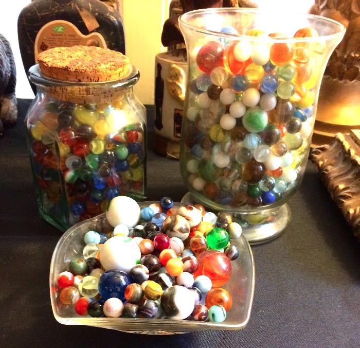 Jars of marbles