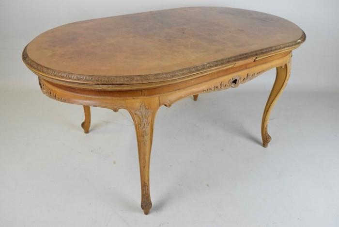 Carved Oval Dining Table

