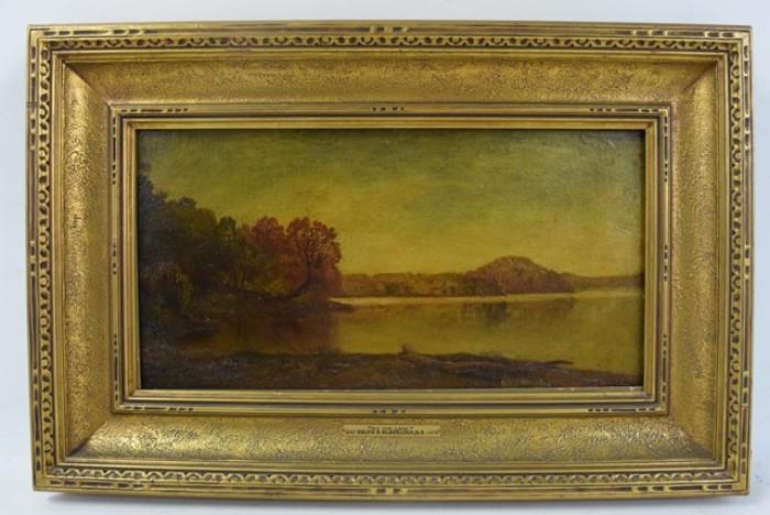 Ralph A Blakelock, N.A. (1847-1919) "By the Lake"
