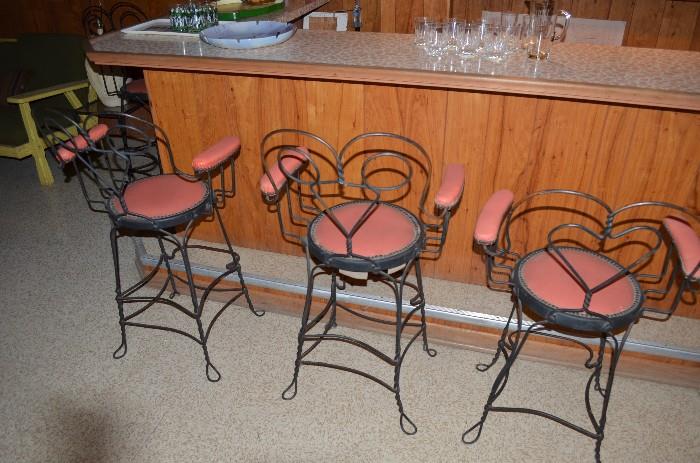 darling metal ice cream style bar stools 