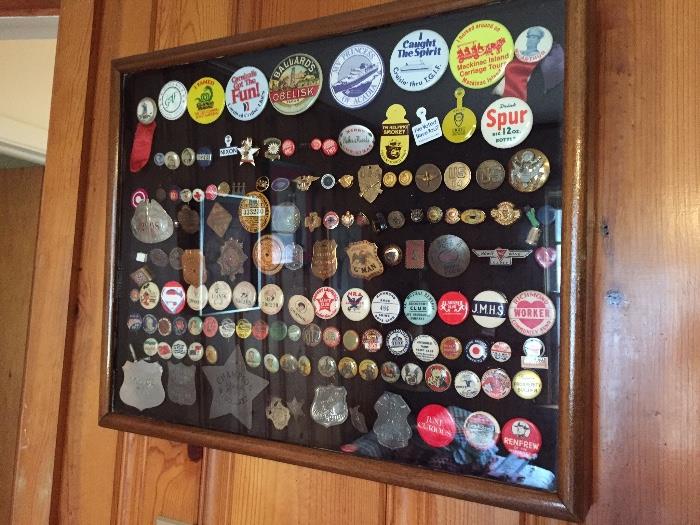 Will be sold as a lot.  A bunch of really cool pins, buttons etc.  Orphan Annie Decoder Pins, political pins, badges and much more.