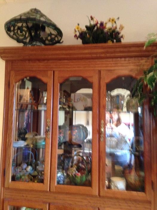 Gorgeous curio cabinet, well lit and plenty of space
