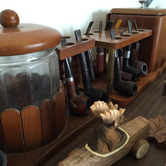 Vintage pipe collection.