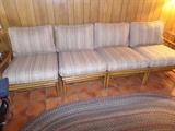  vintage rattan chair set with end table (five chairs)