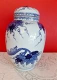 Large Blue and White Porcelain ginger jar