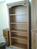 Distressed pine bookcase - one of two