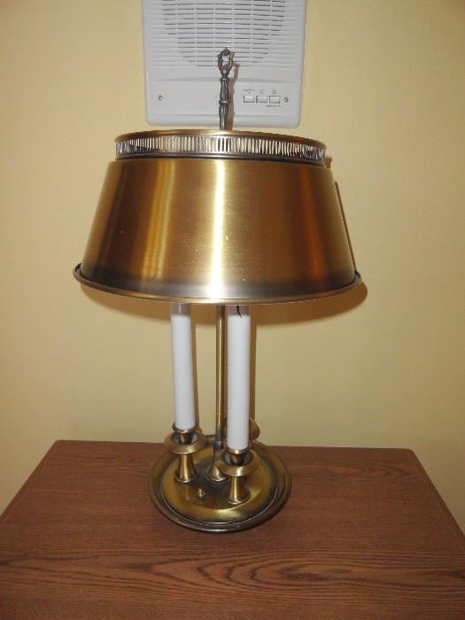 GORGEOUS BRASS LAMP AND SHADE