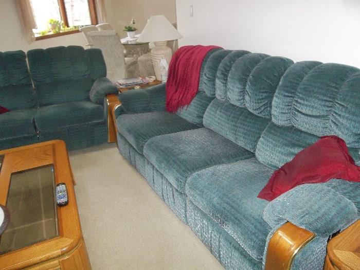 Sofa and Loveseat with Recliner ends