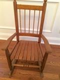 Child's wooden rocker
