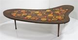 Lot #138 Mid Century amorphous tile top coffee table