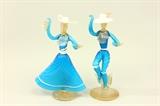 Lot #186 Pair Venetian glass figures ca 1930's
