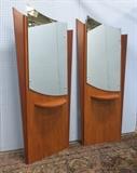 Lot #196 Pair of modern formica mirror hall stands