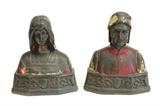 Lot #1005 Pair brass clad figural bookends