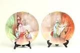 Lot #1018 Pair Limoges handpainted chargers