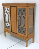 Lot #1114 2 door light wood Scandinavian bookcase