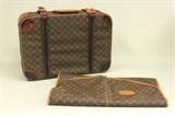 Lot #1216 Louis Vuitton suitcase & garment bag