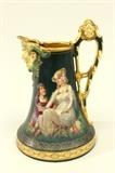 Lot #1246 19th c. Vionna pitcher signed