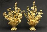 Lot #1236 Pair large bronze garnitures