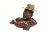 Lot #1283 Bronze figural inkwell
