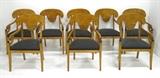 Lot #1303 Set of 8 Hungarian arm chairs