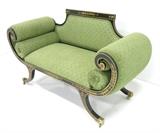 Lot #1308 Duncan Phyfe style loveseat
