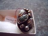 Men's sterling silver and turquoise ring