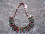 Mexico - Malachite and sterling silver necklace 