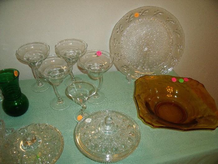 Glass with margarita glasses