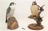 Large Birdhug Studio, Handpainted & Hand Carved Wood Sculptures