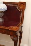 Chippendale Folding Game Table with Leathered Top