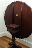Fine Burled Mahogany Pie Crust Tilt Top Table