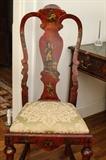 Georgian Style Chinoiserie Side Chair, 1800's