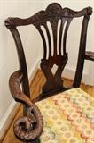 Early 19th Century Phoenix Bird Armchairs, Heavily Carved (2)