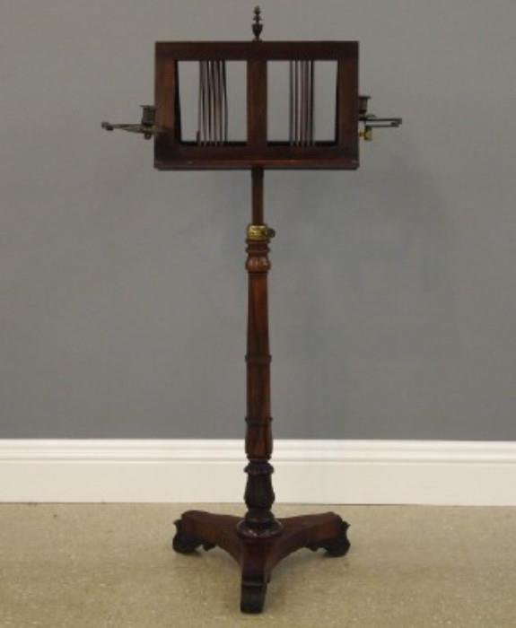 19th Cent. Rosewood Duet Stand