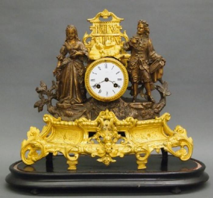 Japy Freres Spelter Clock