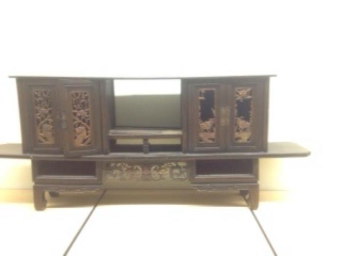 Asian inspired cabinet-approx 6 ft wide-$125