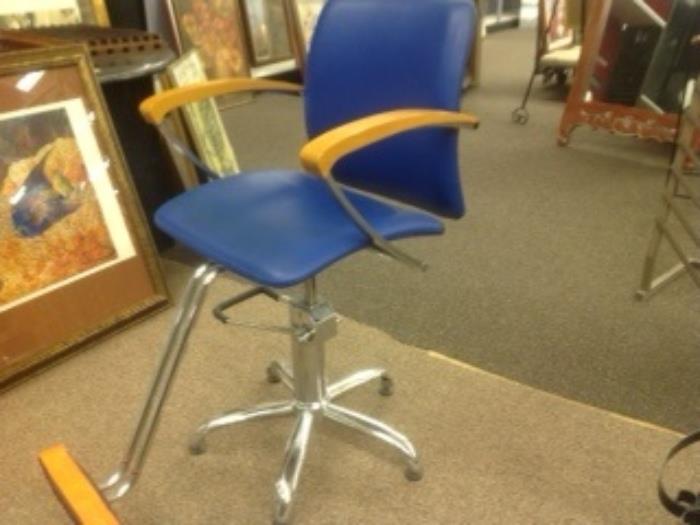 Vintage blue barber chair -$90 ( have two)