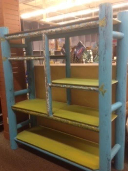 Hand painted funky storage shelving unit - originally $1600 and never used - $199