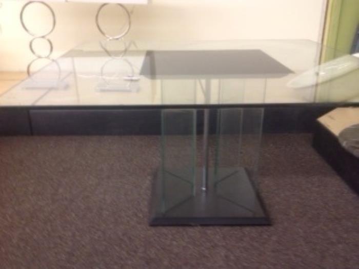 Square glass top end table -$45