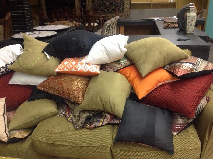 Lots of throw pillows