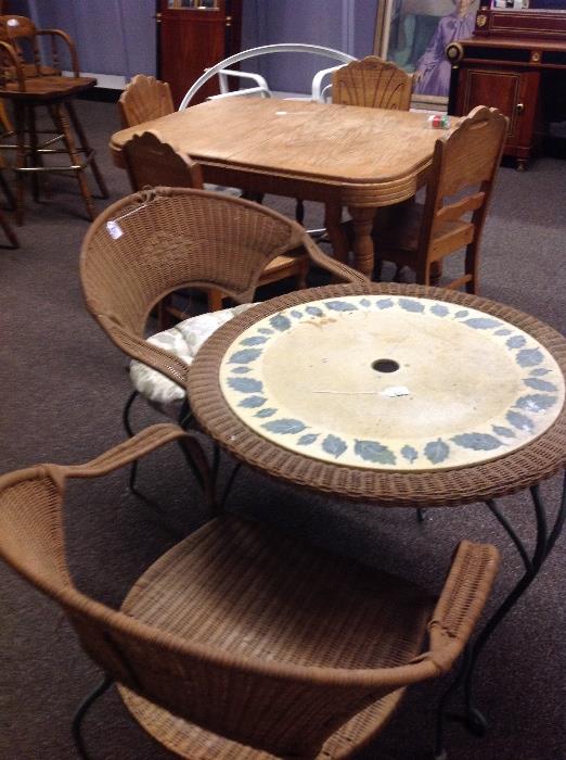 Outdoor table $60. Chairs $40 for pair.