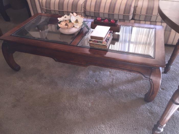Coffee table with two matching end tables 