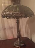 Vintage Slag Glass Lamp