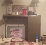 Unique filing cabinet with unusual folding desk.