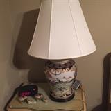 Large oriental ginger jar lamp