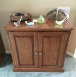 Fenton Birds, Amethyst Geode, Reproduction Ship Deck Prism, and Petrified Wood Bookends