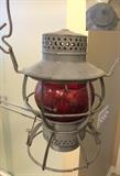 Antique Railroad Lantern - Red Glass Marked, "NX" and "Adlake Kero, R.I. Lines" and Lantern Marked, "Dressel, Arlington, NJ, BR, Patent 2157081" - Must See Glass and Print in Great Condition!
