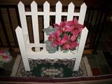 white picket planter/bench