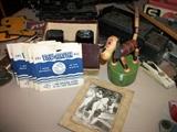 View master w/reels, dancing wooden dog and old photo