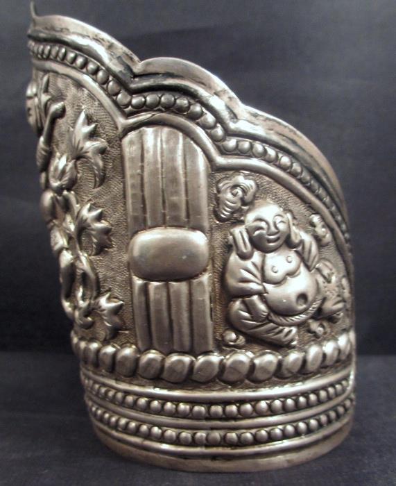 Nicely Decorated and Highly Detailed Chinese Sterling Silver Bracelet